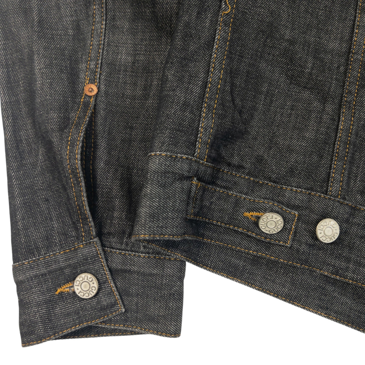 Vintage 2000s Gucci By Tom Ford Button Up Denim Jacket Size M | Medium, Grey
