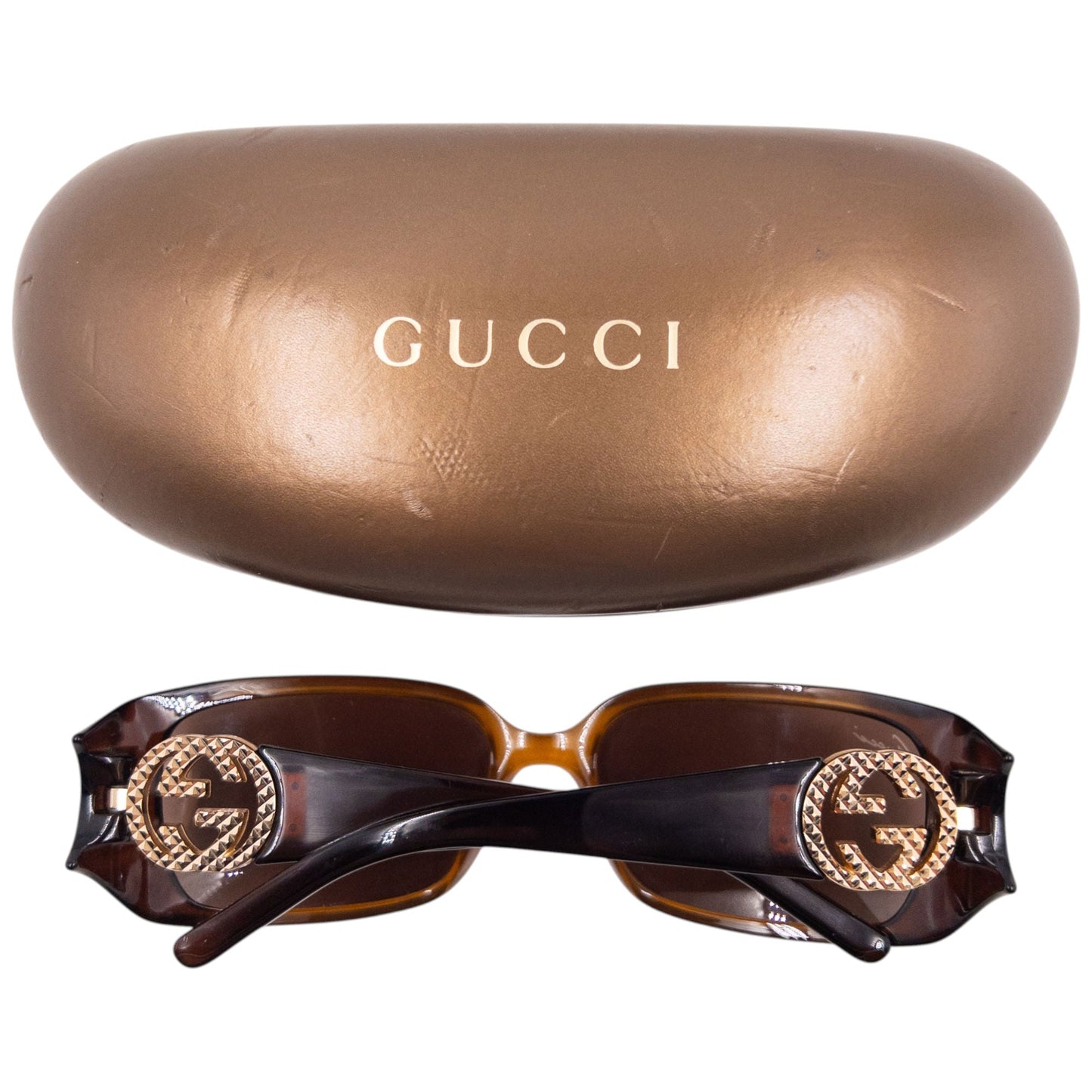 Vintage 2012 Gucci Logo Sunglasses | O/S, Brown