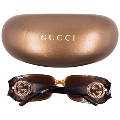 Vintage 2012 Gucci Logo Sunglasses | O/S, Brown