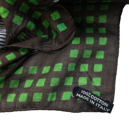 Vintage 90s YSL Yves Saint Laurent Pattern Scarf | O/S, Green, Brown, White