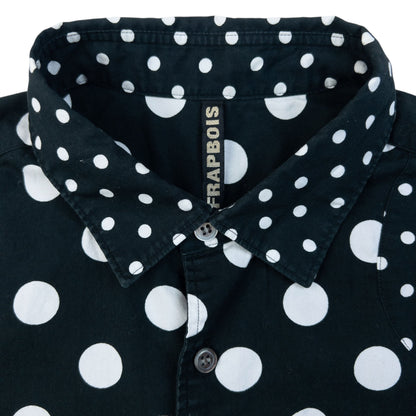Vintage 2000s Frapbois By Issey Miyake Polka Dot Button Up Shirt Size S | Small, Black