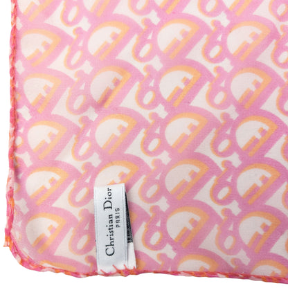 Vintage 2000s Dior Monogram Sheer Silk Scarf | O/S, Orange