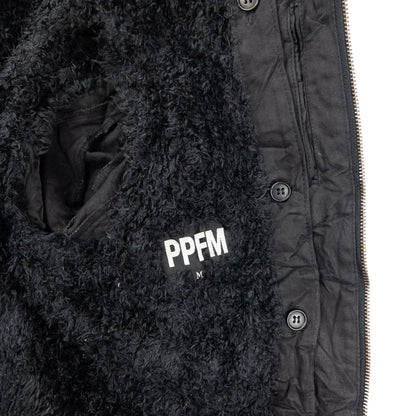 Vintage PPFM Fur Lined Zip Up Belted Jacket Womens Size M