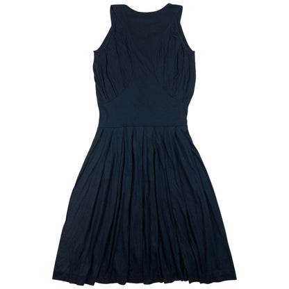 Vintage 2000s Issey Miyake Fete Pleated Dress Womens Size M | Medium, Navy