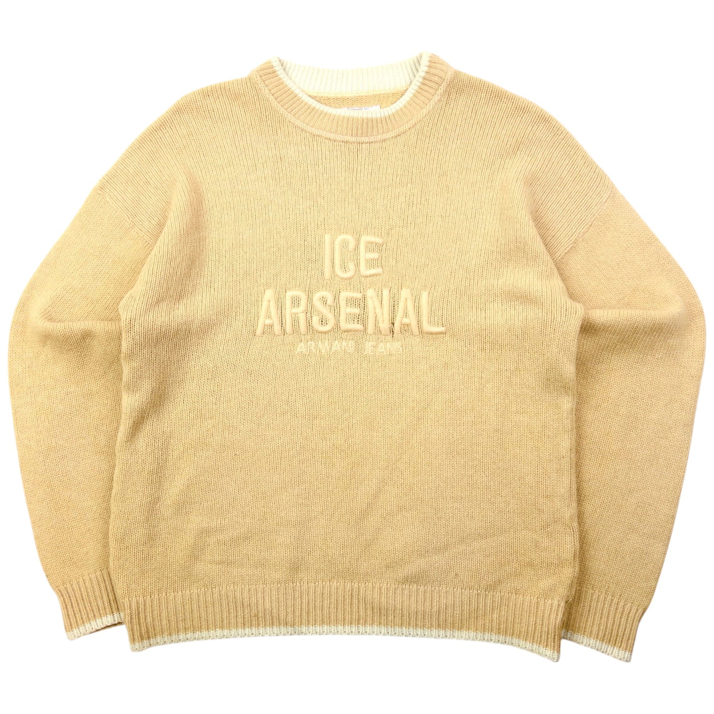 Vintage 90s Armani Jeans Ice Arsenal Wool Knit Jumper Size M