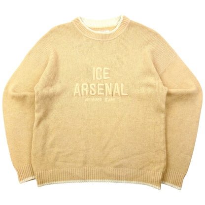 Vintage 90s Armani Jeans Ice Arsenal Wool Knit Jumper Size M
