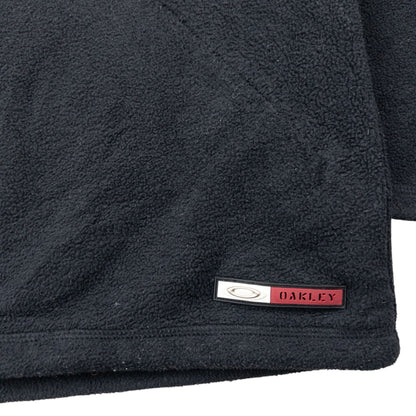 Vintage 90s Oakley Zip Up Fleece Hoodie Size M | Medium, Black