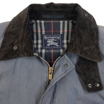 Vintage 90S Burberry Nova Check Lined Rain Jacket Size XL | XL, Blue