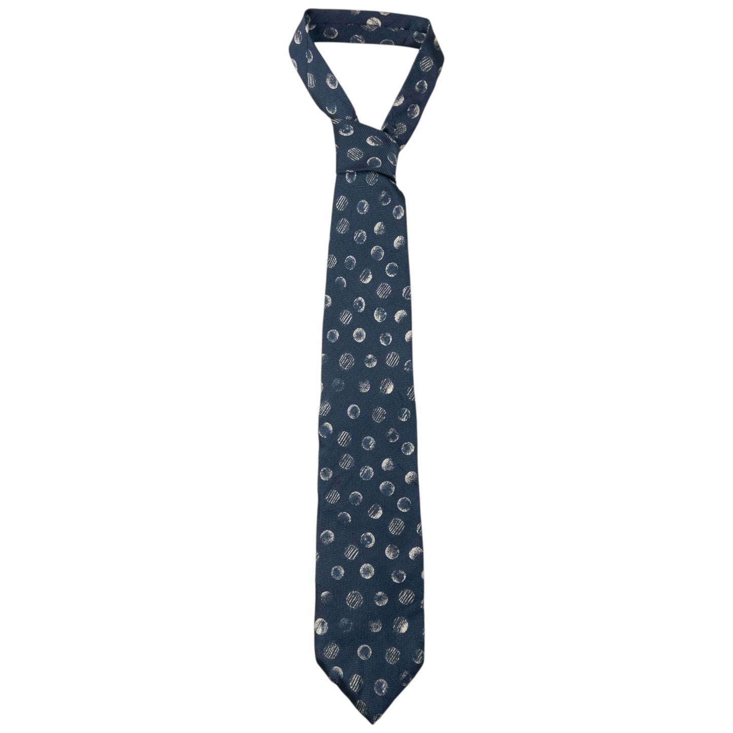 Vintage Issey Miyake Polka Dot Silk Tie | O/S, Cream