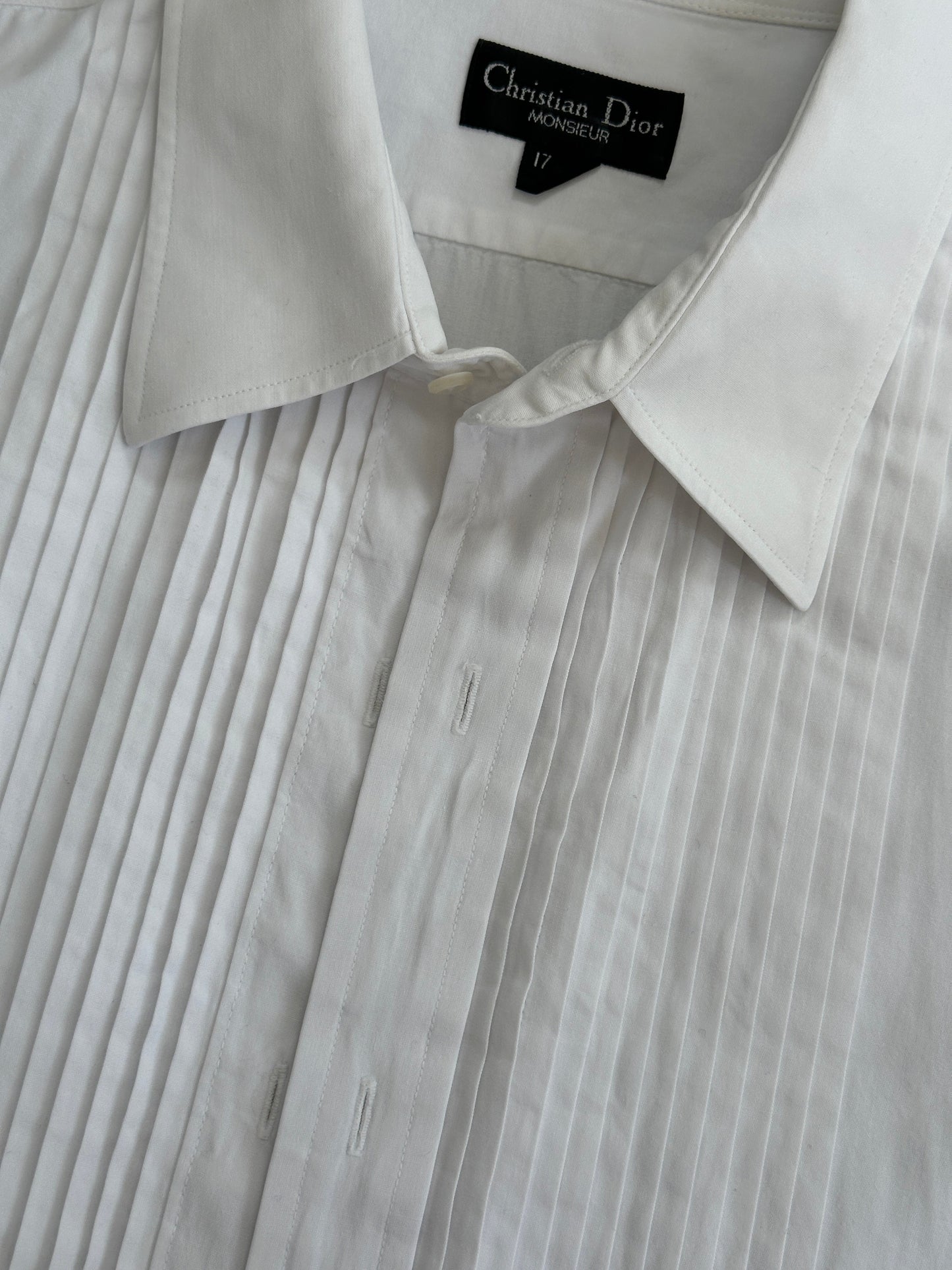 Christian Dior Monsieur 1990s Pure Cotton Tuxedo Shirt - XXL