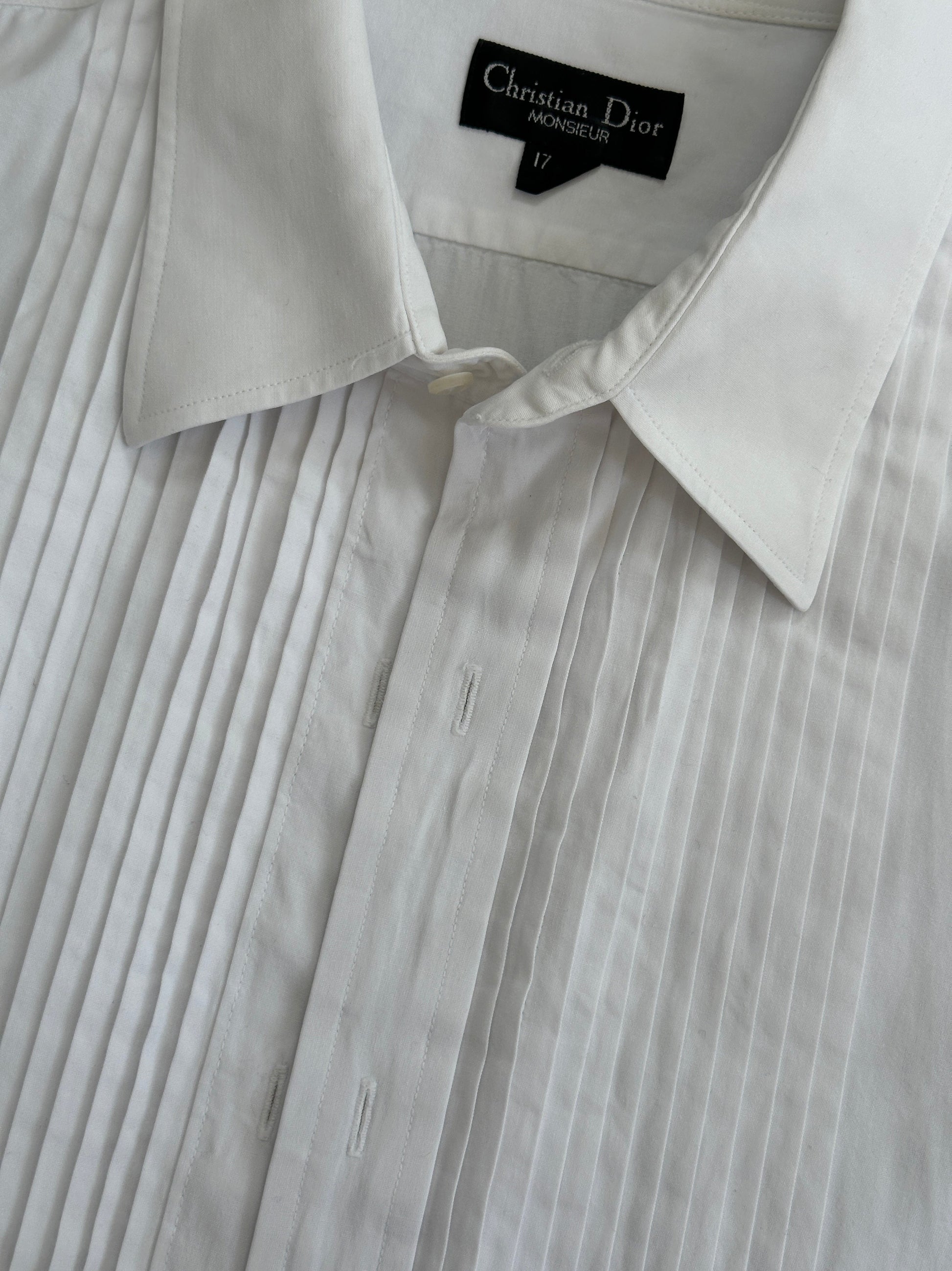 Christian Dior Monsieur 1990s Pure Cotton Tuxedo Shirt - XXL