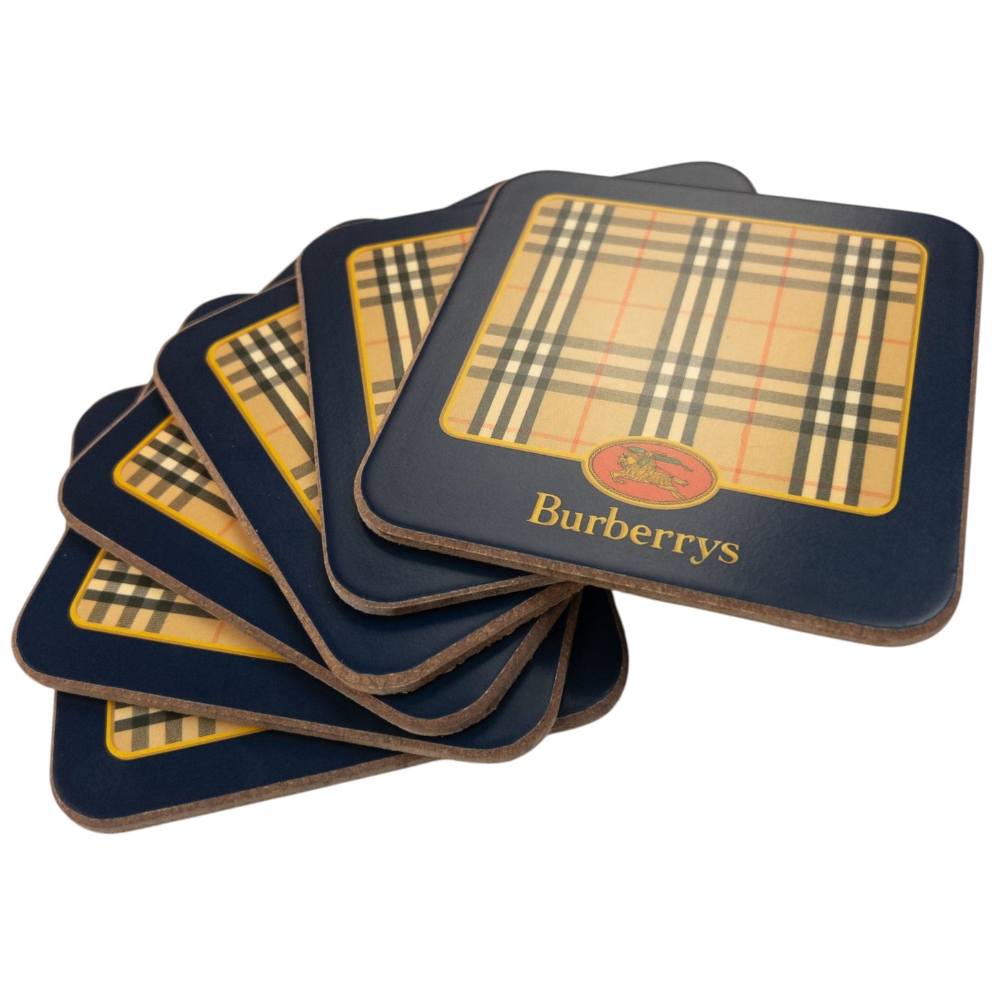 Vintage 90s Burberry Nova Check Coasters | O/S, Beige, Black, Red