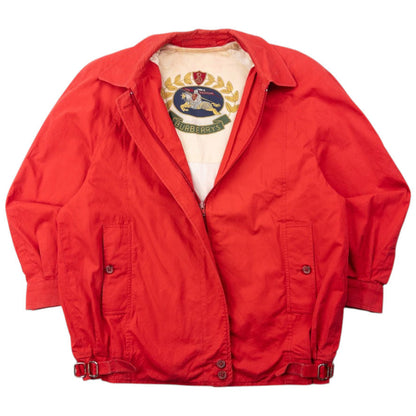 Vintage 90s Burberry Zip Up Jacket Size M | Medium, Red