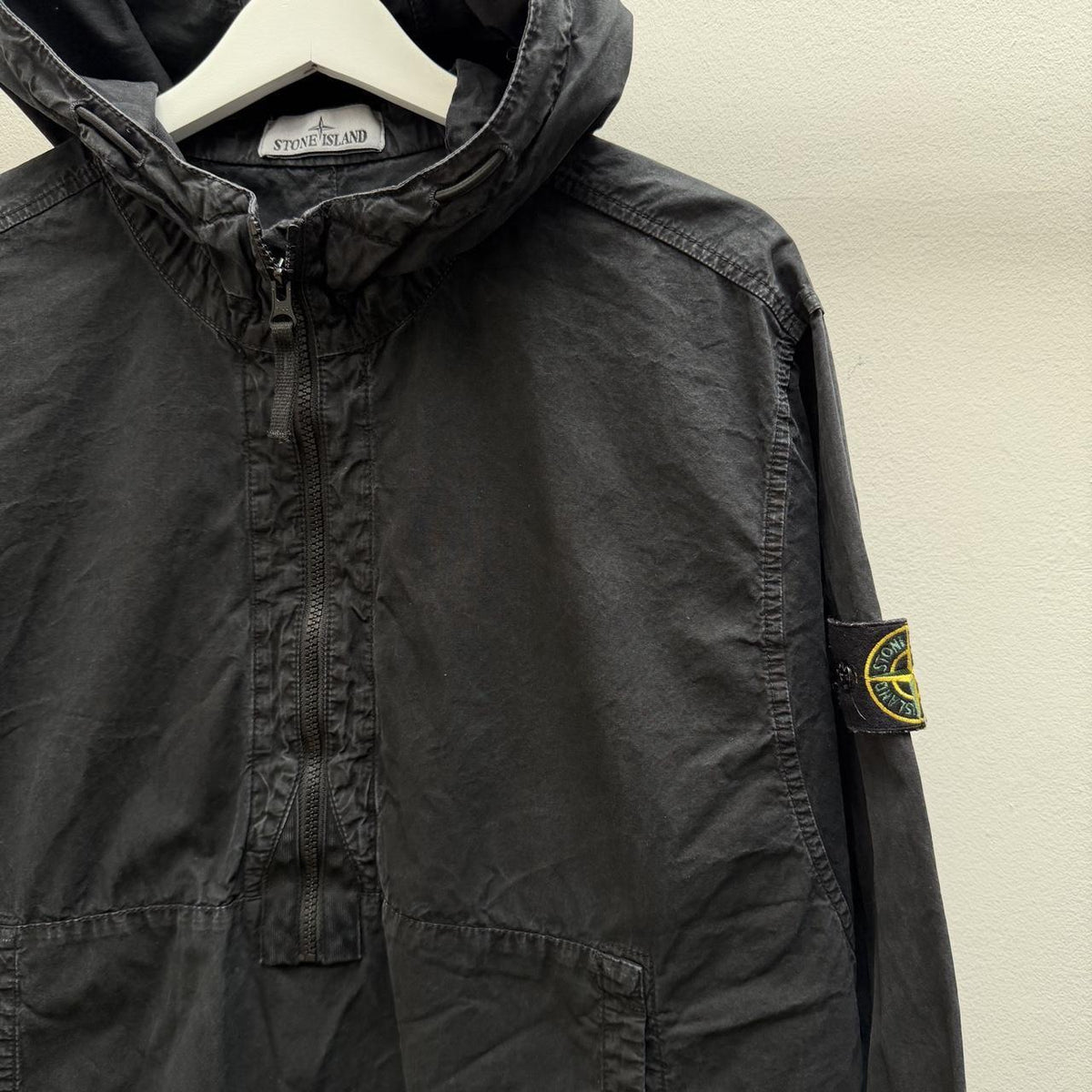 Stone Island Hooded Smock Jacket (L) | Large, Black