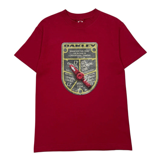 Vintage Oakley T-Shirt Brain Case Fuel Dump, Size Small | Oakley, Red