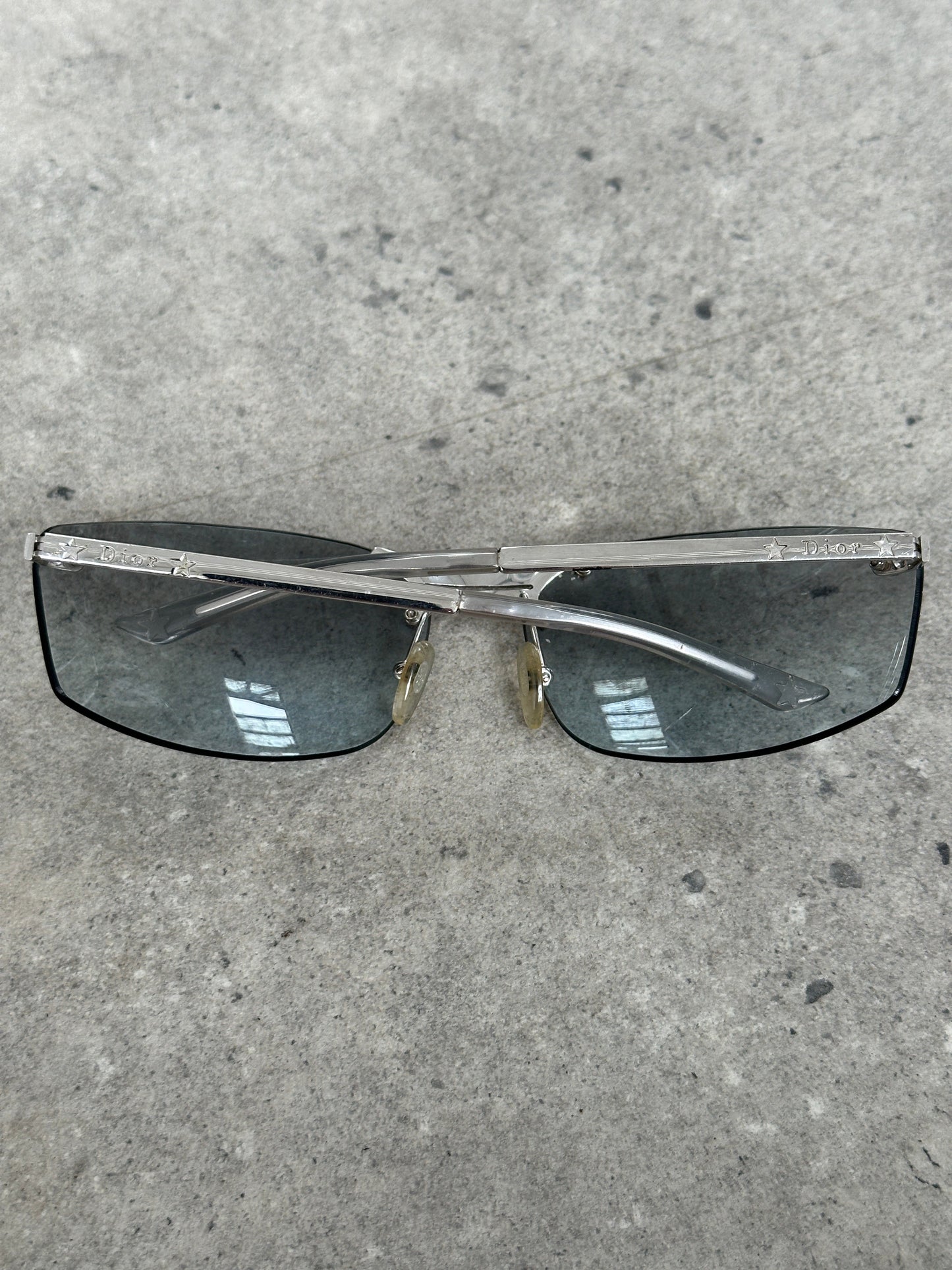 Christian Dior 1990s Mini Pop Rimless Logo Sunglasses