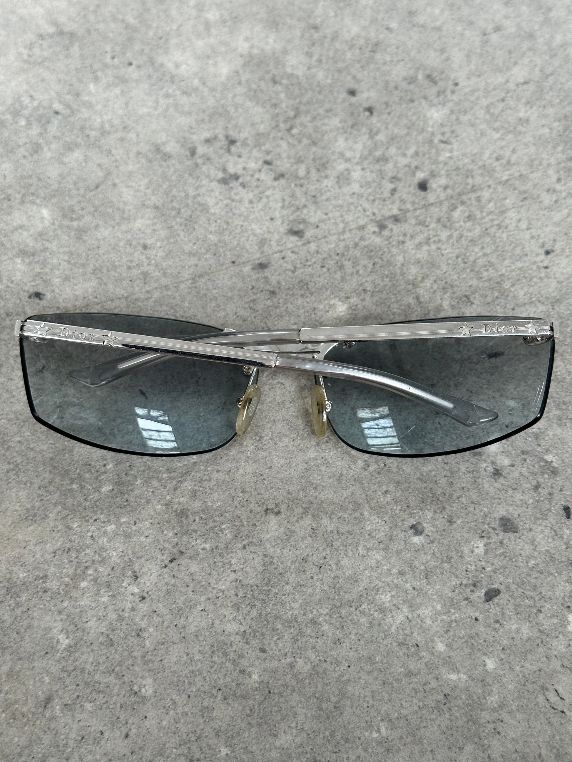 Christian Dior 1990s Mini Pop Rimless Logo Sunglasses