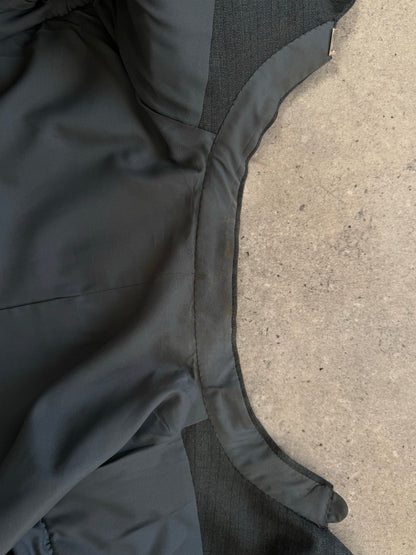 Vintage 1990s Stand Collar Double Breasted Stripe Suit - 38R/W29