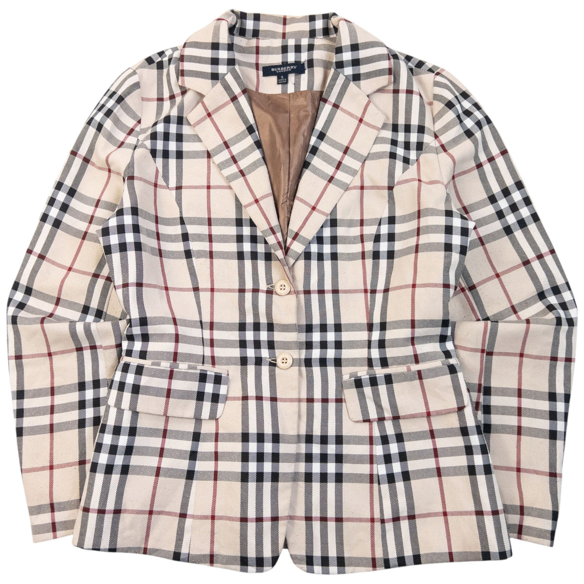 Vintage 2000s Burberry Nova Check Blazer Jacket Womens Size S | Small, Black