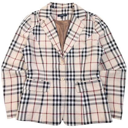 Vintage 2000s Burberry Nova Check Blazer Jacket Womens Size S | Small, Black