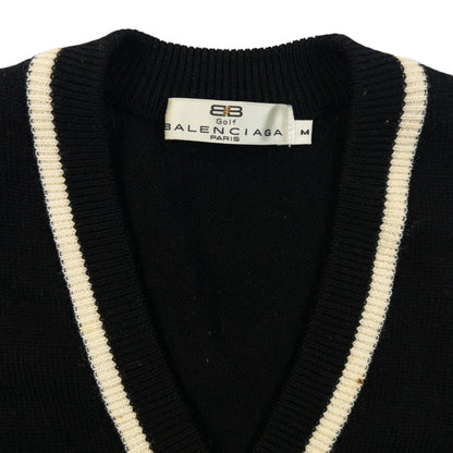 Vintage 90s Balenciaga Golf Button Up Sweater Vest Womens Size M | Medium, Multicoloured