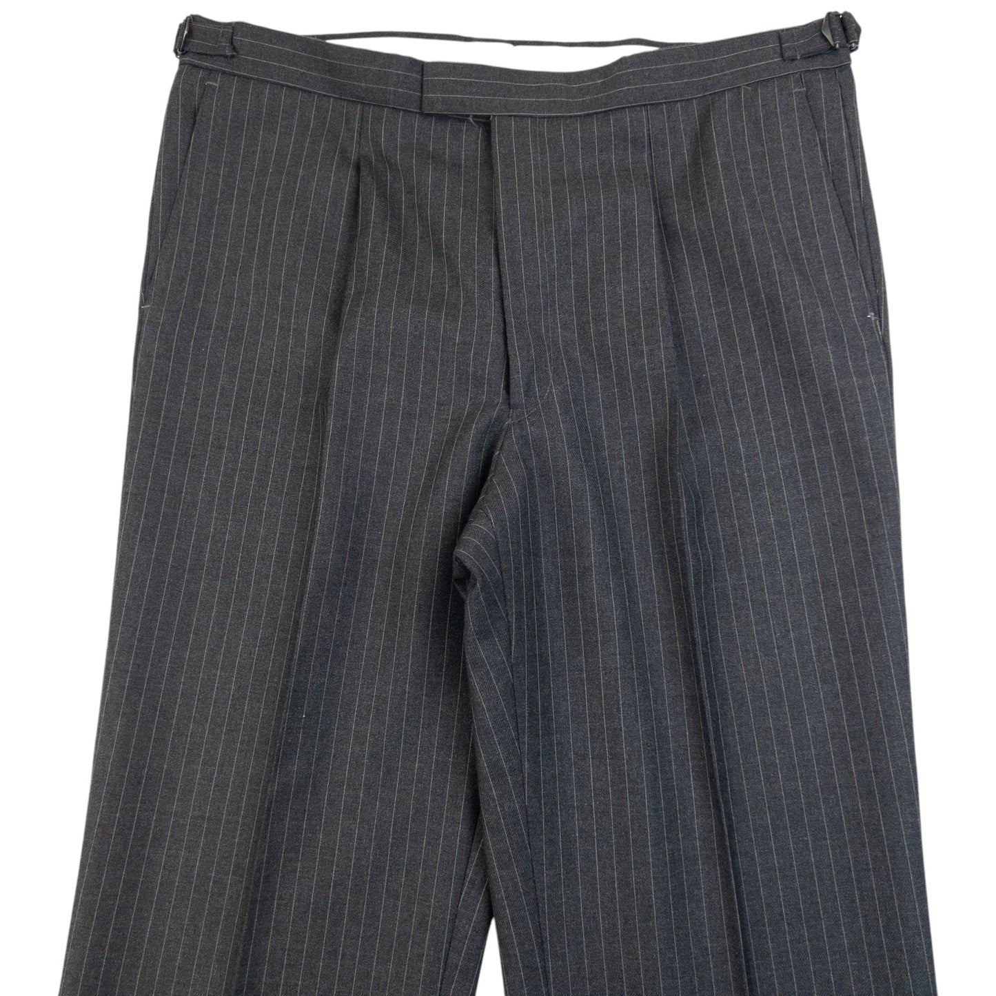 Vintage 90s Burberry Pin Stripe Jacket & Trousers Suit Set Size XL | XL, Grey
