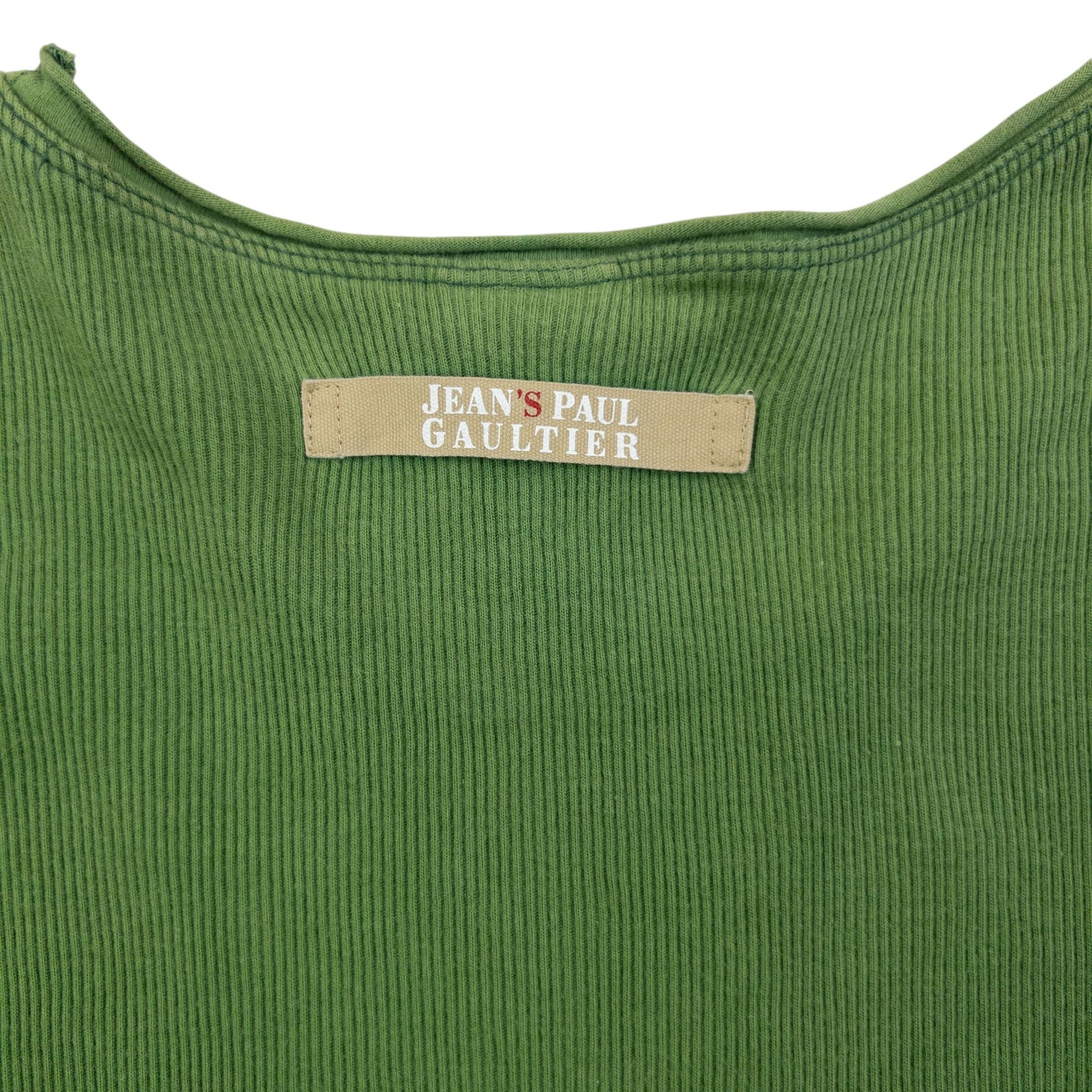 Vintage 2000s Jean Paul Gaultier Ribbed Diamanté T Shirt Womens Size S | Small, Gold