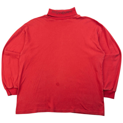 Vintage 2000s YSL Yves Saint Laurent Turtleneck Jumper Size XL | XL, Red