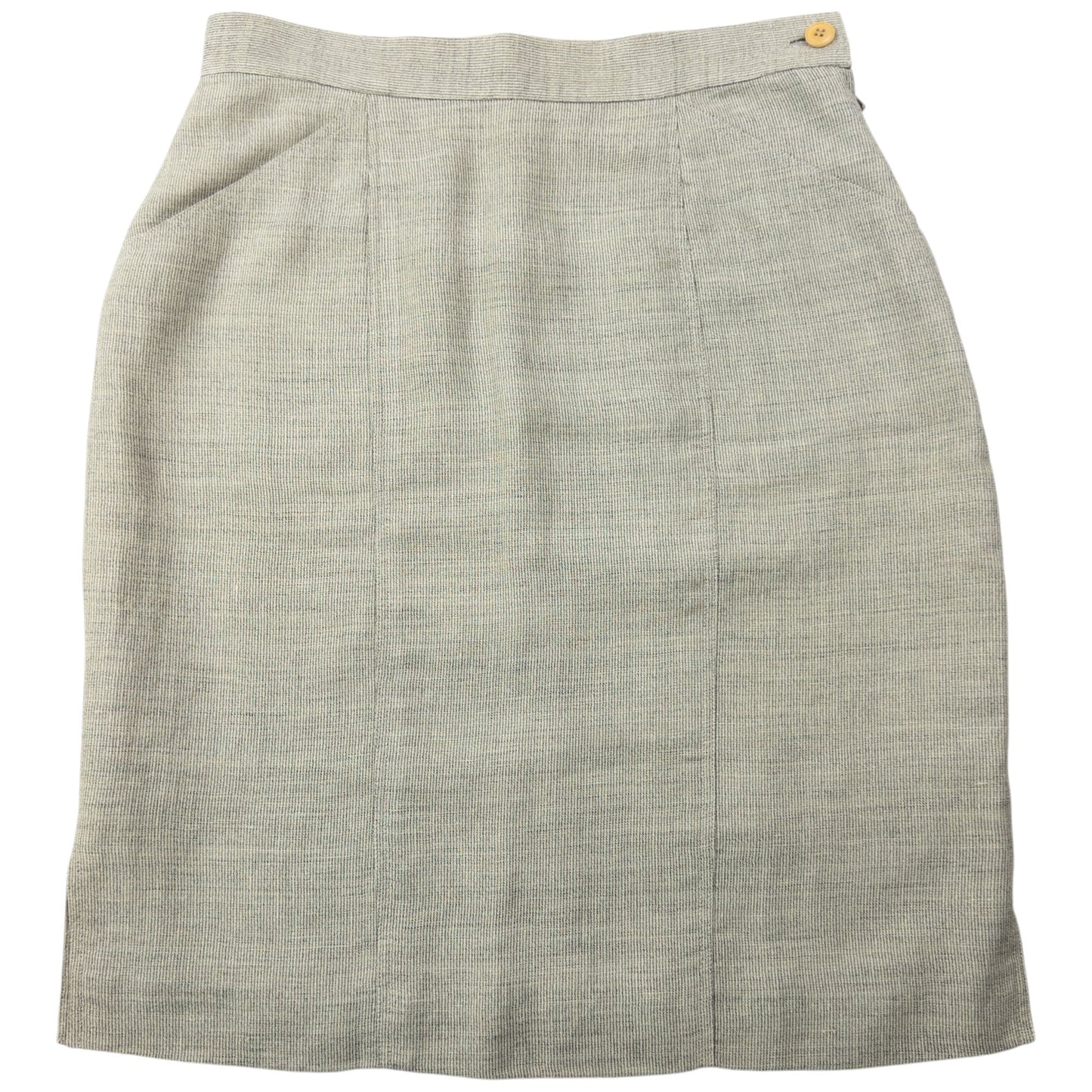 Vintage 80s Gucci Linen And Wool Skirt Womens Size W26 | W26, Grey