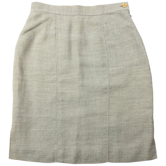 Vintage 80s Gucci Linen And Wool Skirt Womens Size W26 | W26, Grey