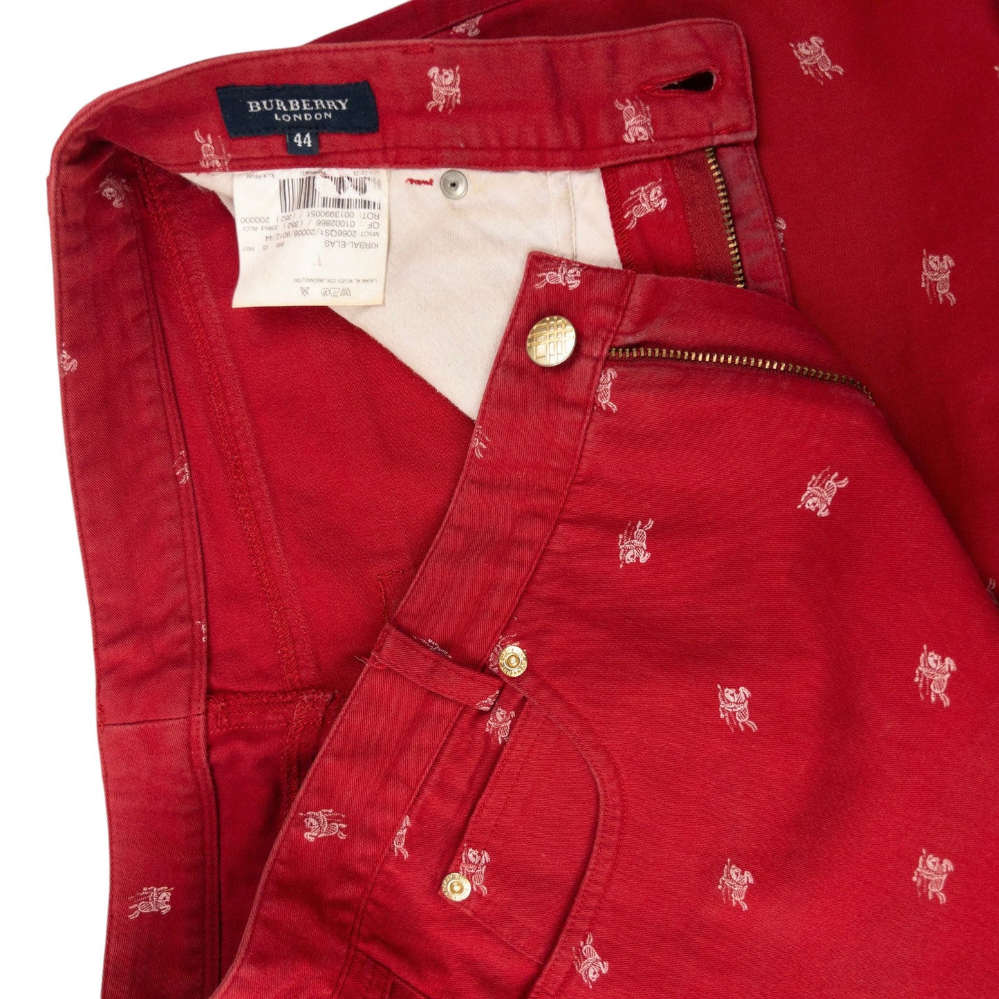 Vintage Burberry Monogram Trousers Size W31