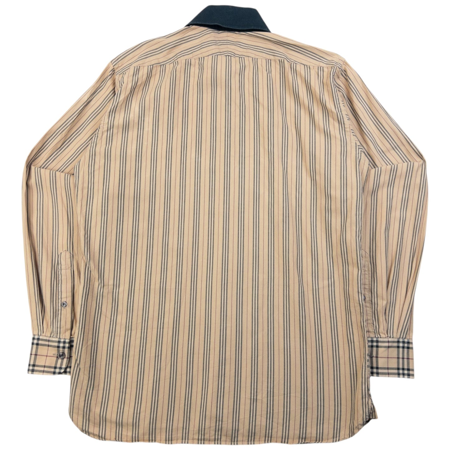 Vintage 2000s Burberry Nova Check Stripe Long Sleeve Button Up Shirt Size M | Medium, Multicoloured