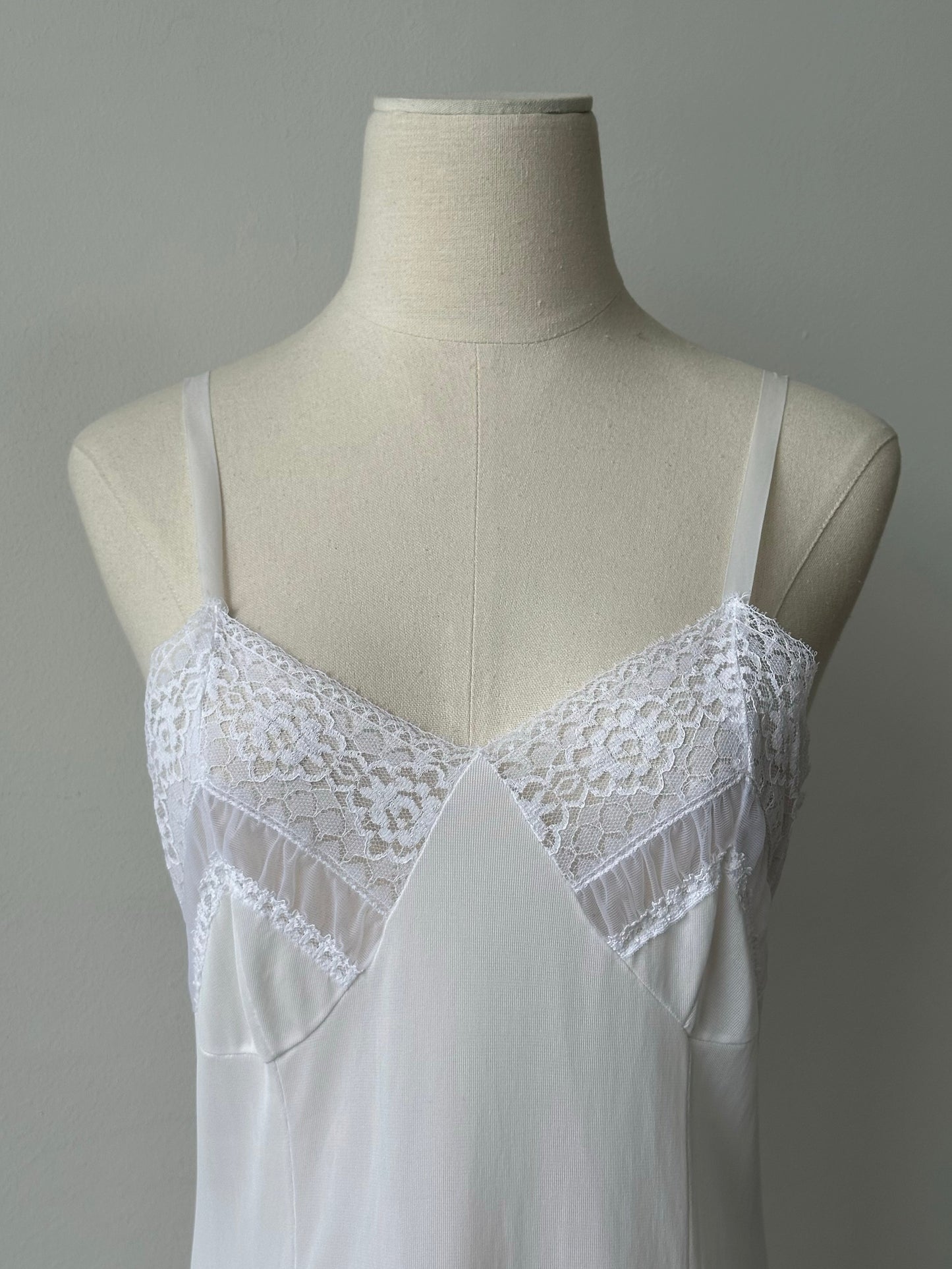 Vintage 1990s Sheer Lace Midi Dress - S
