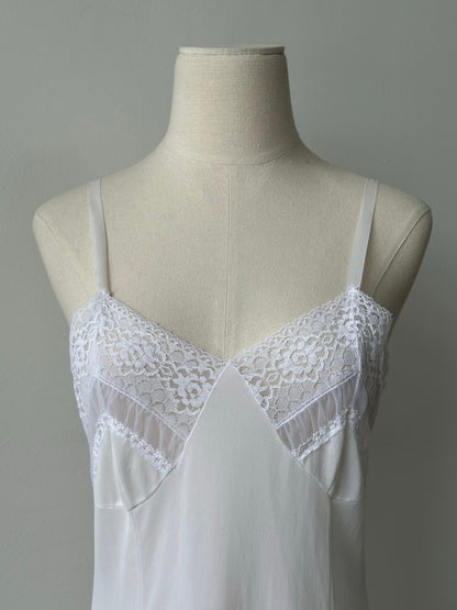 Vintage 1990s Sheer Lace Midi Dress - S