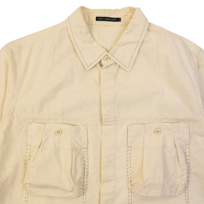 Vintage 2000s Marithe + Francois Girbaud Long Sleeve Button Up Shirt Size M | Medium, Cream
