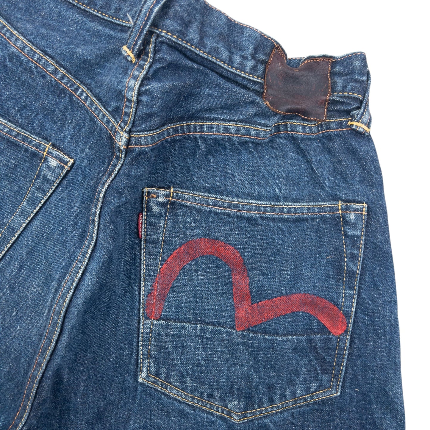 Vintage 90s Evisu Double Gull Japanese Denim Jeans Size W28