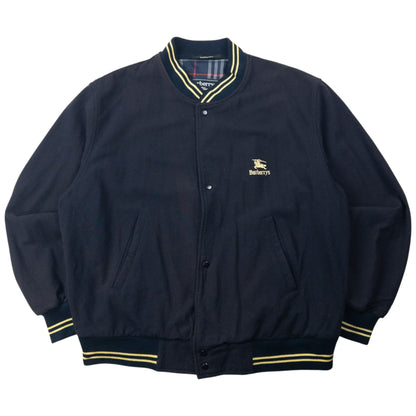 Vintage 90s Burberry Varsity Wool Bomber Jacket Size M | Medium, Multicoloured