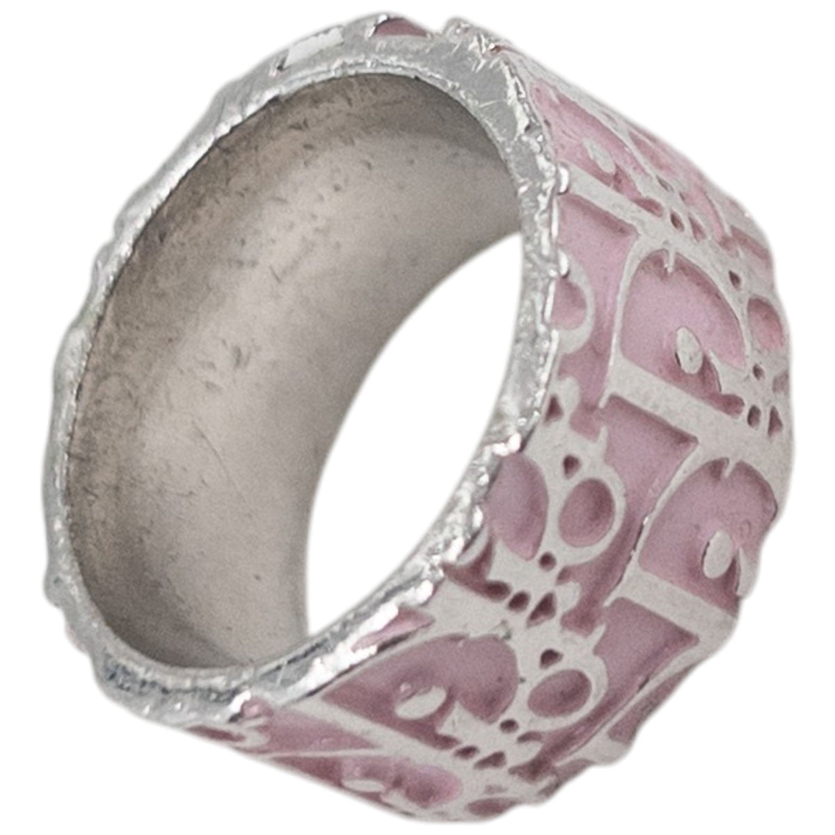 Vintage 2000s Dior By John Galliano Monogram Number Ring | O/S, Pink