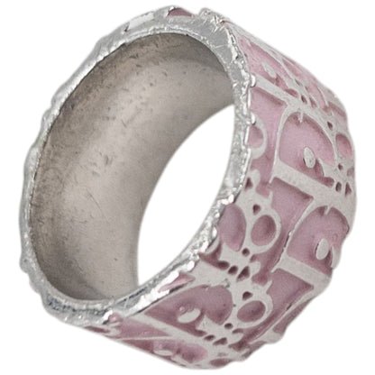 Vintage 2000s Dior By John Galliano Monogram Number Ring | O/S, Pink