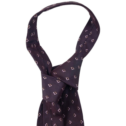 Vintage 90s Issey Miyake Pattern Silk Tie | O/S, Purple