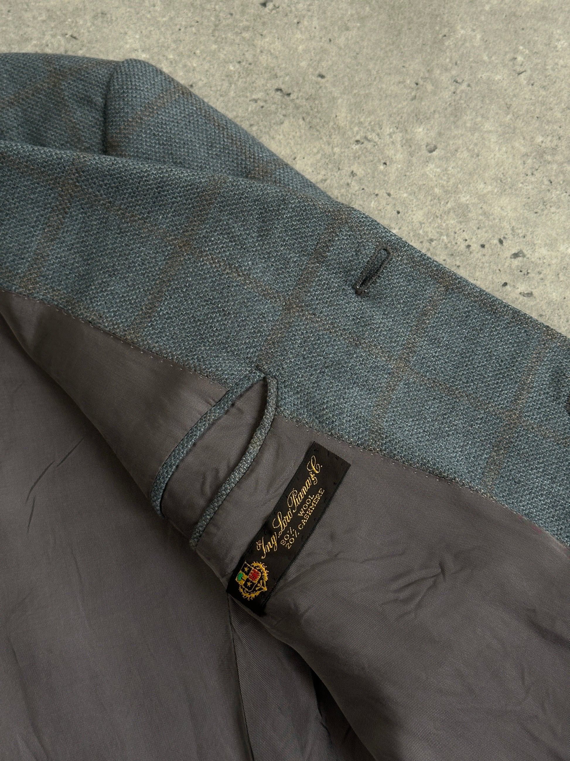Loro Piana 1990s Check Wool Cashmere Blazer - 36R