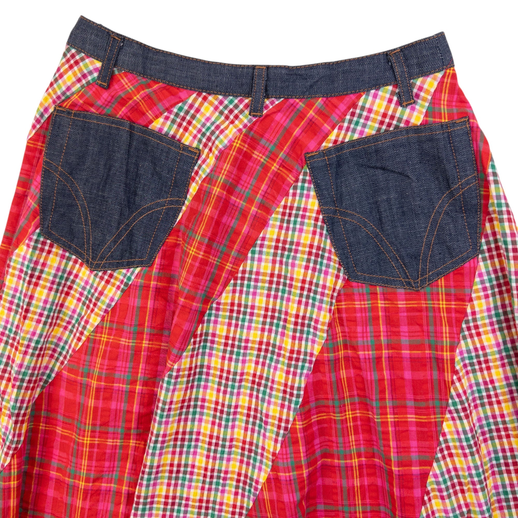 Vintage 2000s Dolce & Gabbana Patchwork Checkered Skirt Womens