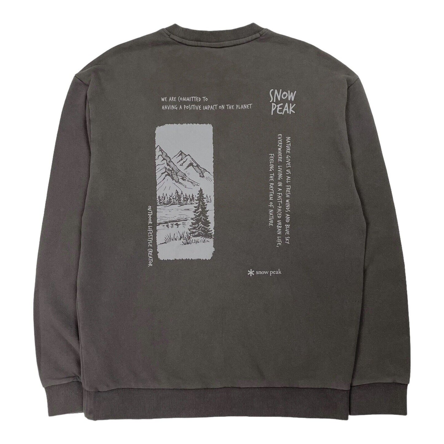 Snow Peak Sweatshirt, Size Small | Small, Grey