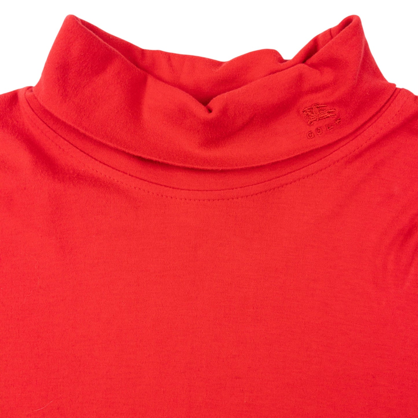 Vintage 90s Burberry Golf Long Sleeve Turtleneck T Shirt Size L | Large, Red