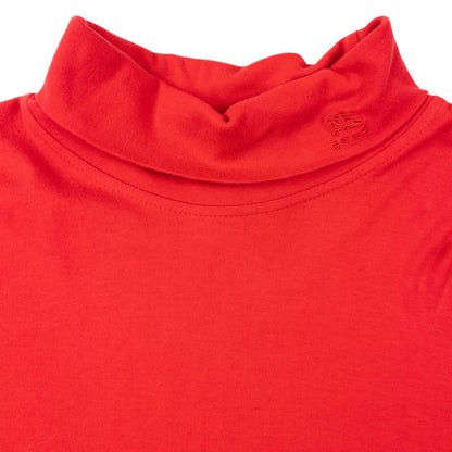 Vintage 90s Burberry Golf Long Sleeve Turtleneck T Shirt Size L | Large, Red