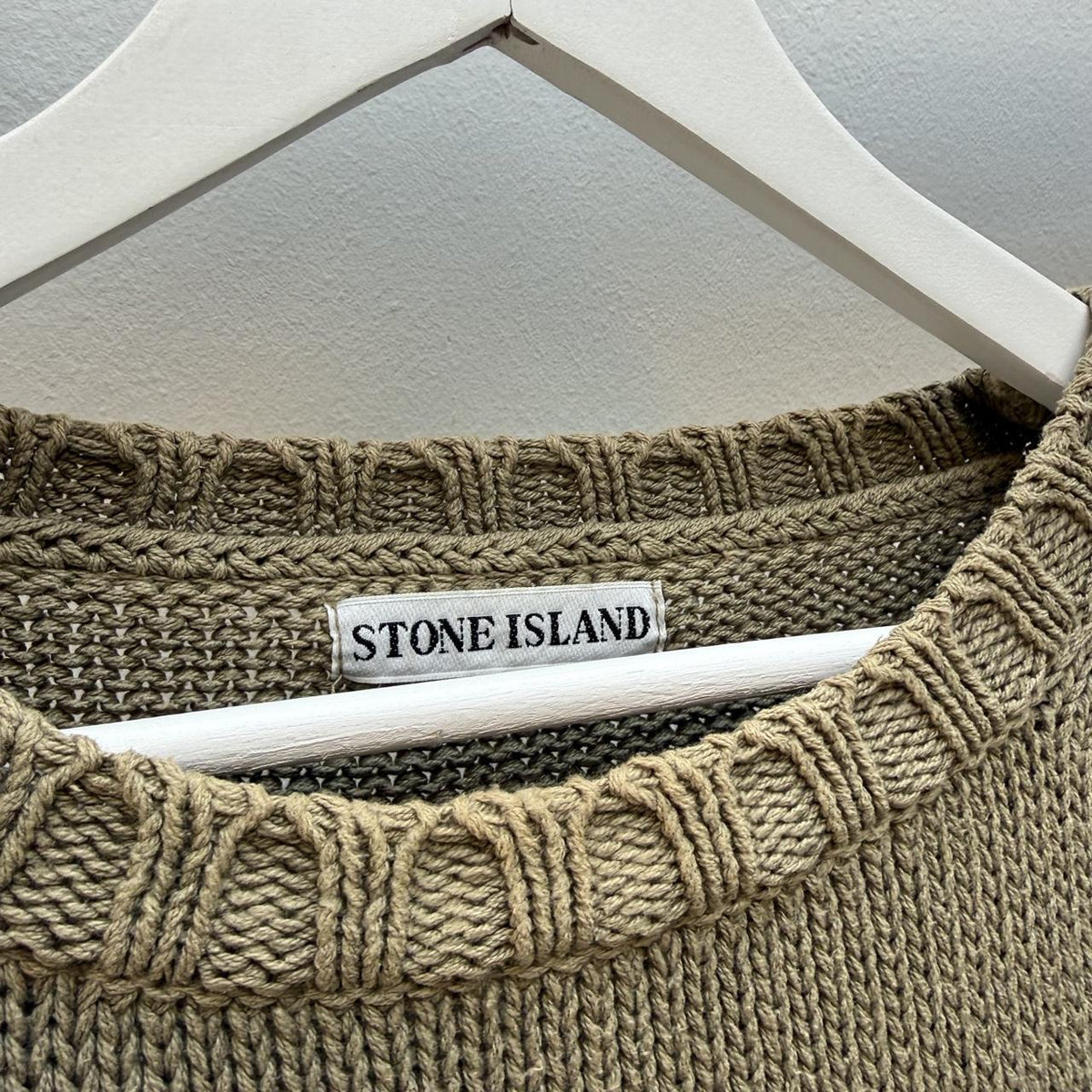 1999 Stone Island Cable Knit Jumper (XL) | Extra Large, Green