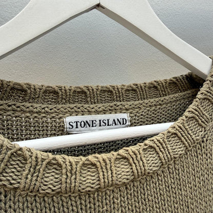 1999 Stone Island Cable Knit Jumper (XL) | Extra Large, Green