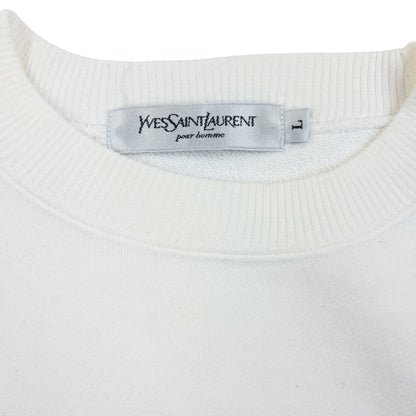 Vintage 90s YSL Yves Saint Laurent Embroidered Sweatshirt Size S | Small, Red