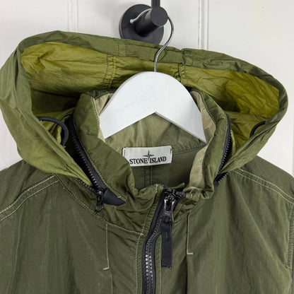 Stone Island Nylon Metal Flock Zip-Away Hood Jacket (L) | Large, Red