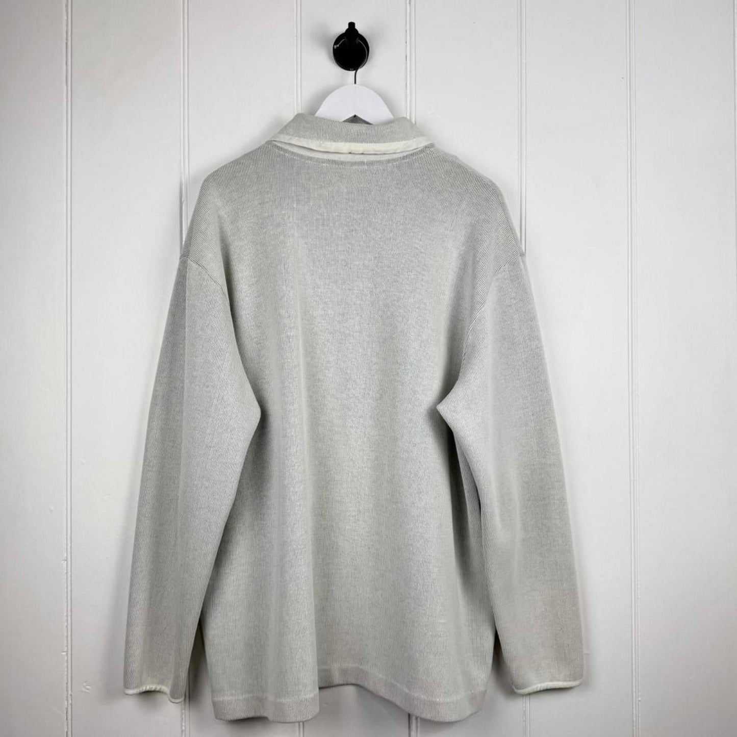 Stone Island Quarter Zip Knit Sweatshirt (XXL) | XXL, Grey